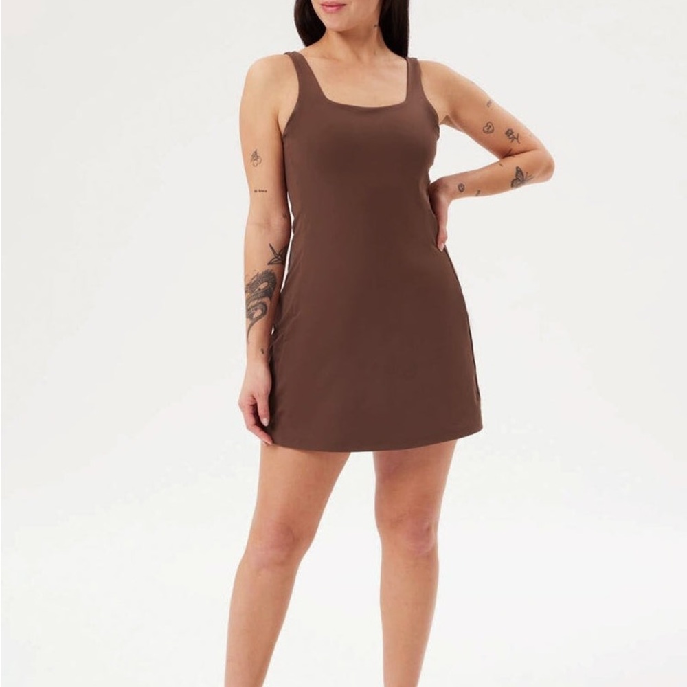 Girlfriend Collective “Tommy” Dress in “Earth”
